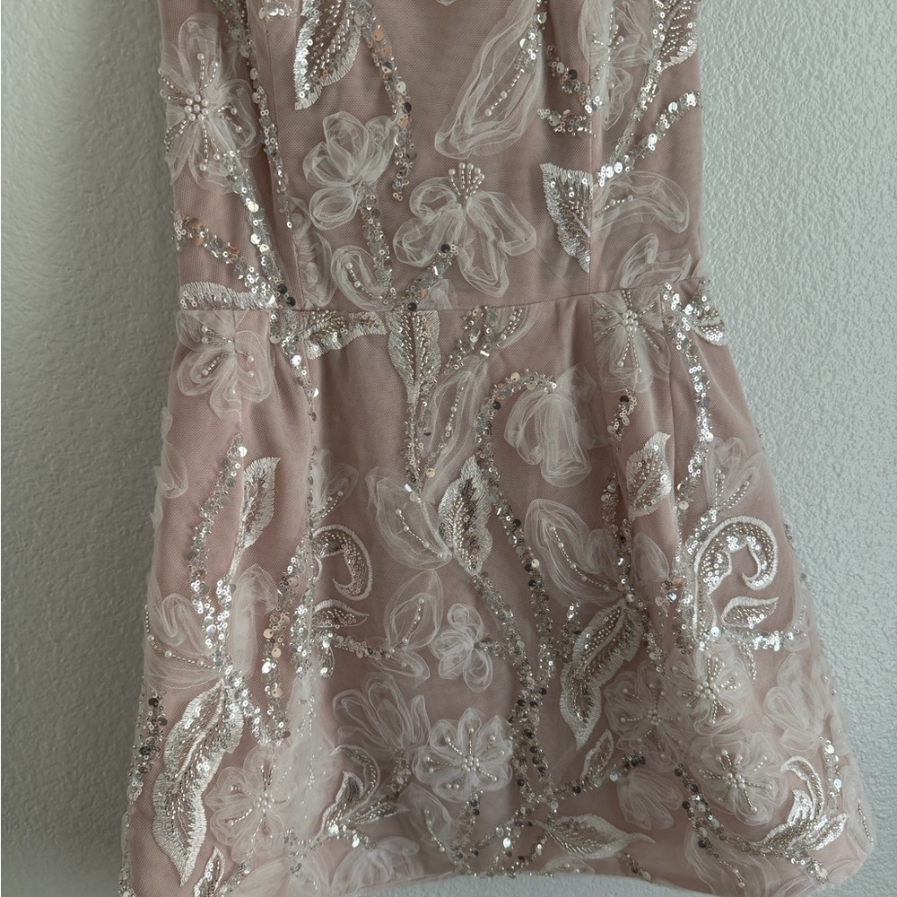 Elegant Sequin Embellished Mini Dress - Picture 3 of 5